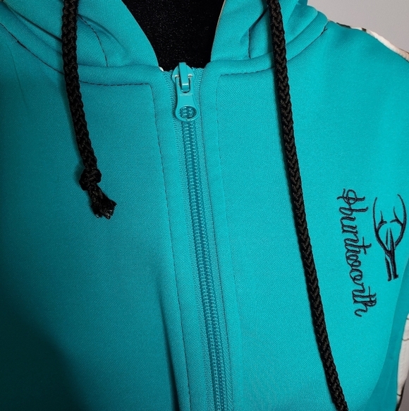 Huntworth 1/4 Zip Hoodie Blue/White Camo Size: Small - Picture 11 of 14